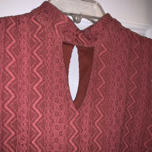 Mauve V-neck blouse - Picture 2 of 4